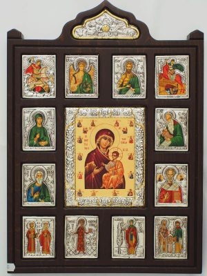 Icon "Mother of God Portaitissa with Saints"