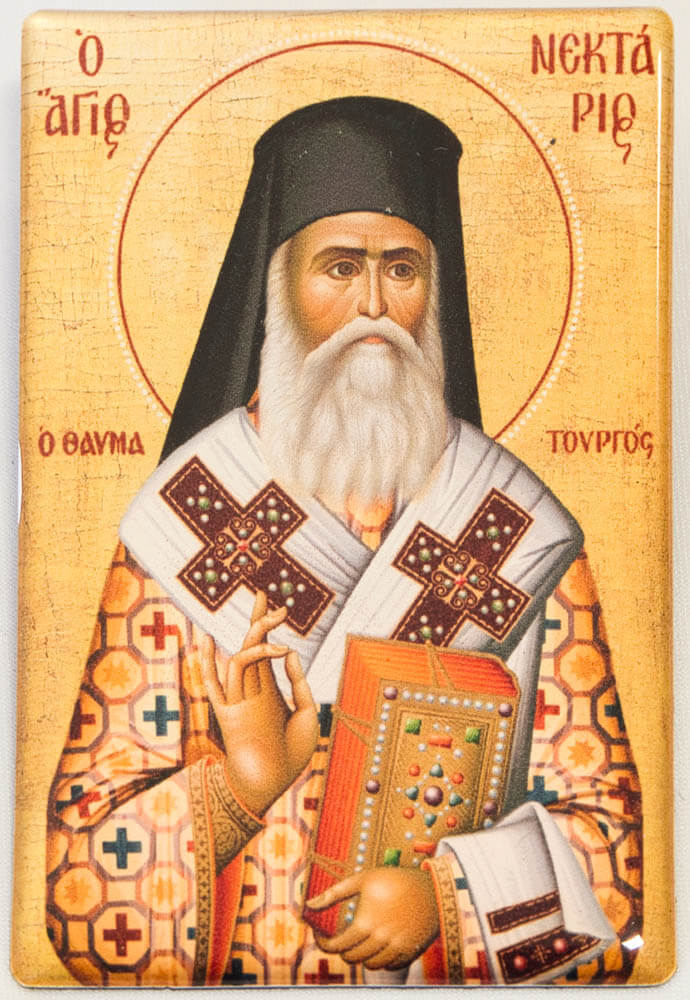 Magnetic icon &quot;St. Nektarios&quot; - Ιερά Μονή Ιβήρων Αγίου Όρους - Επίσημη  ιστοσελίδα