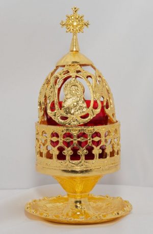 Brass table oil-lamp