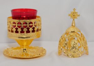 Brass table oil-lamp