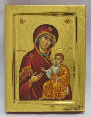 Hand-painted icon “Mother of God Portaitissa”