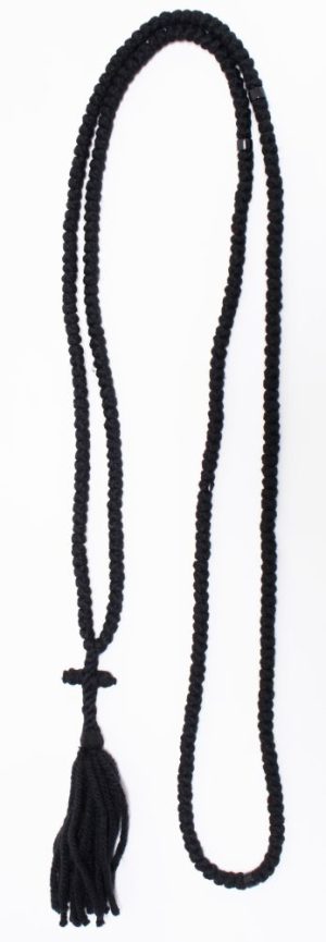 Wool 300-knot prayer rope with beads and tassel