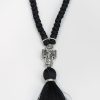 Synthetic 50-knot prayer rope with metallic cross and a tassel