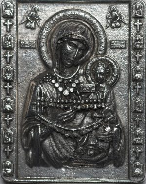 metalic magnetic icon of Mother of God Portaitissa
